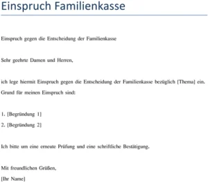 einspruch-gegen-familienkasse-vorlage-unterlagen