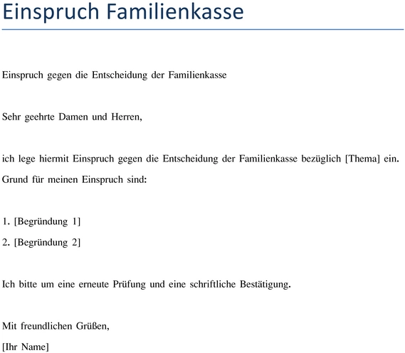 einspruch-gegen-familienkasse-vorlage-unterlagen
