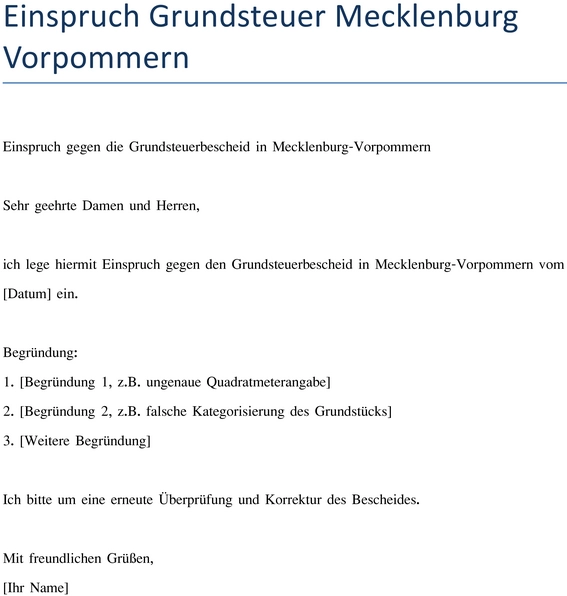 einspruch-gegen-grundsteuerbescheid-mecklenburg-vorpommern