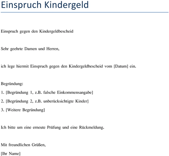 einspruch-gegen-kindergeldbescheid-vorlage-erstellen