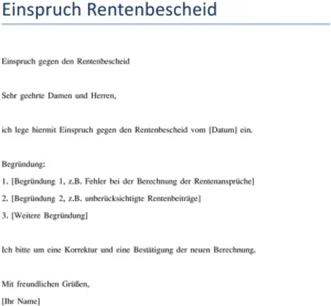 einspruch-rentenbescheid-vorlage-fuer-antraege