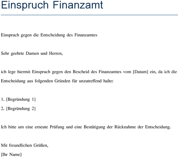einstieg-ins-einspruch-beim-finanzamt-vorlage