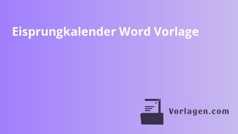 Eisprungkalender Word Vorlage