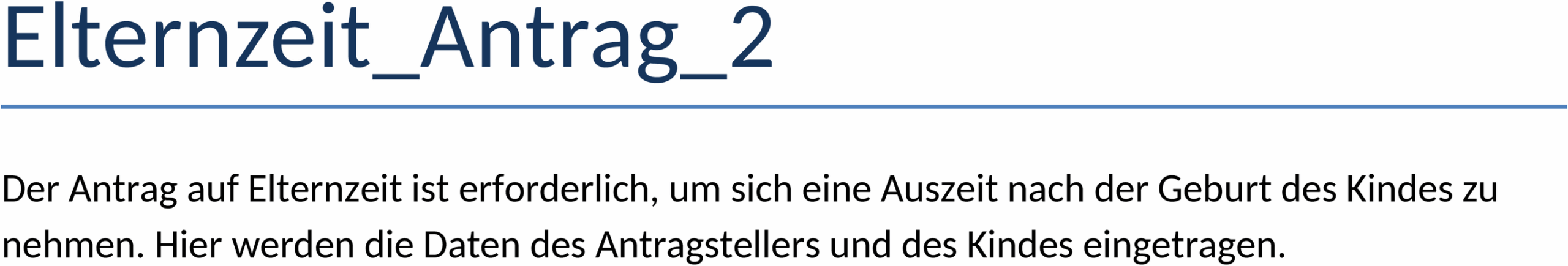 Elternzeit Antrag Word-Template