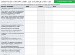 employment-management-due-diligence-checklist