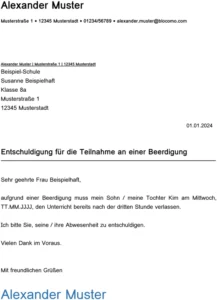 entschuldigung-beerdigung-vorlage