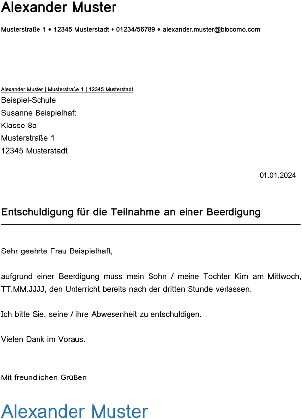 entschuldigung-beerdigung-vorlage