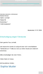 entschuldigung-fahrstunde-schule-vorlage