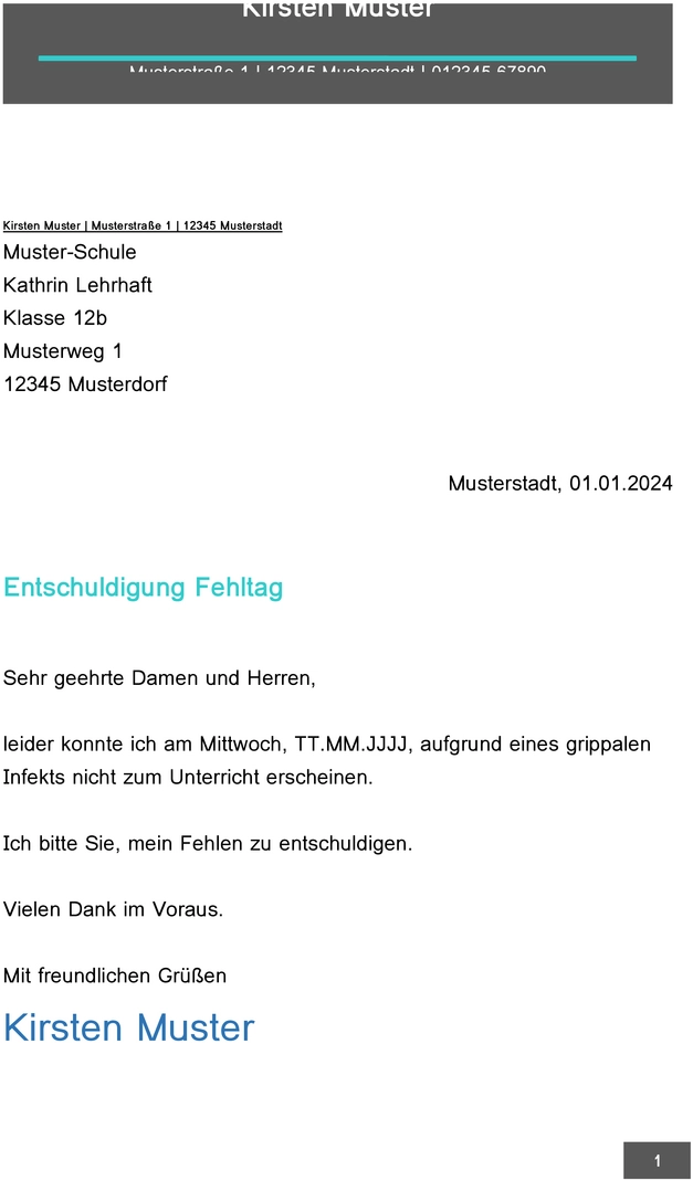 entschuldigung-fehltag-vorlage-brief