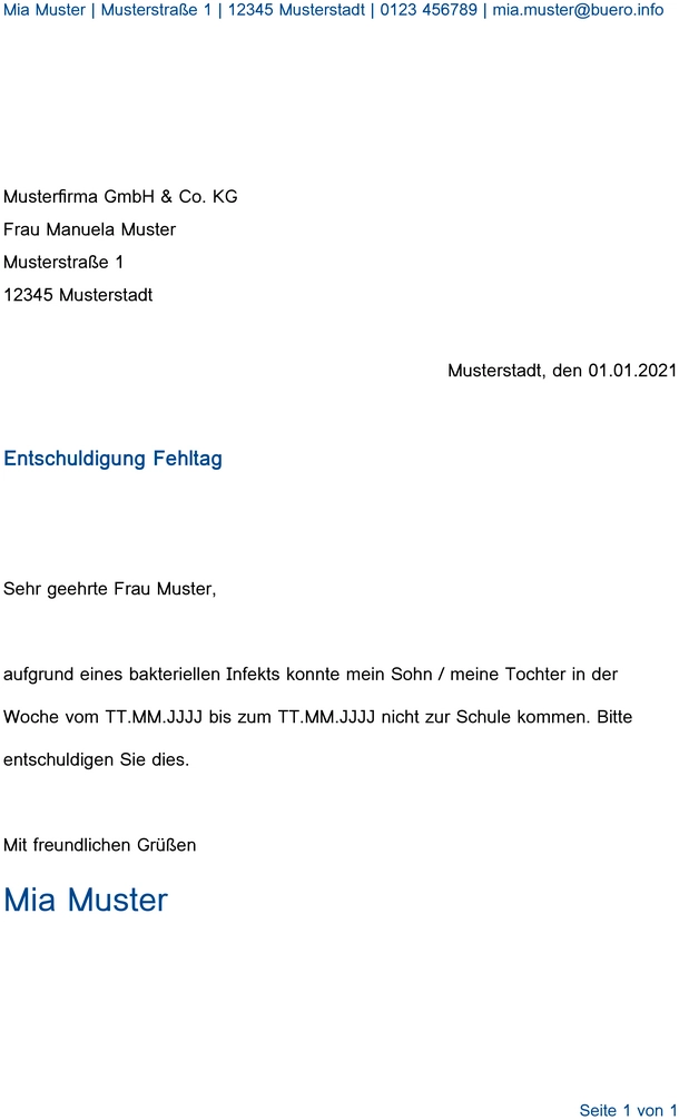 entschuldigung-fehltag-vorlage