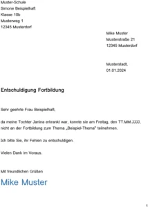 entschuldigung-fortbildung-vorlage-muster