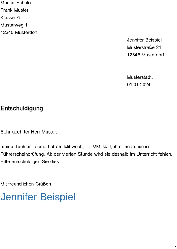 entschuldigung-fuer-die-schule-theoriepruefung
