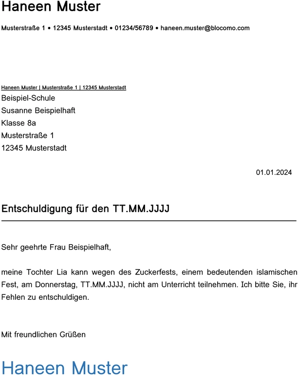 entschuldigung-fuer-zuckerfest-vorlage