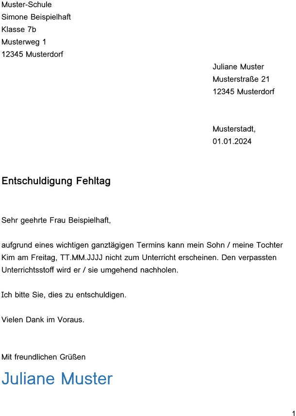 entschuldigung-vorlage-fehltage-schule