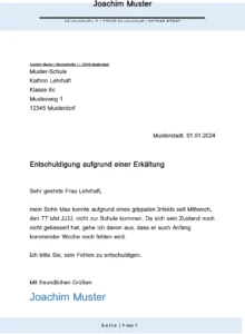 entschuldigung-vorlage-fuer-die-schule-wegen-erkaeltung