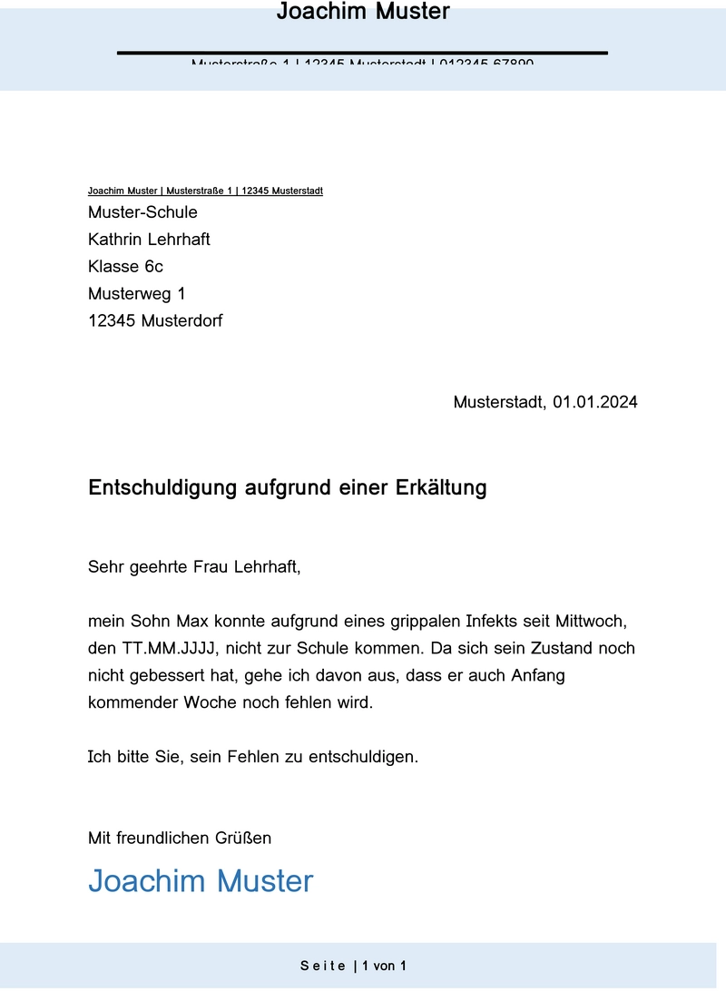 entschuldigung-vorlage-fuer-die-schule-wegen-erkaeltung