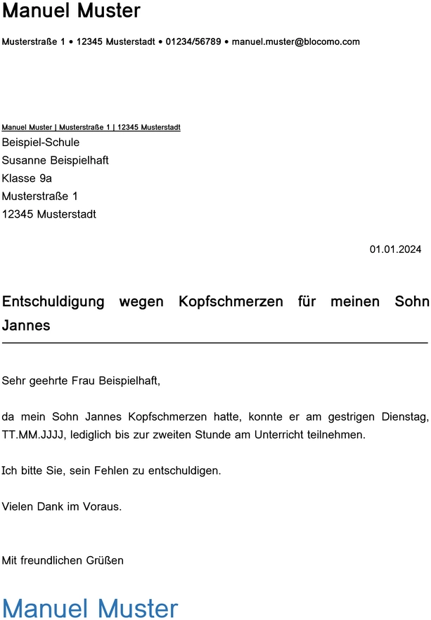 entschuldigung-vorlage-kind-krank
