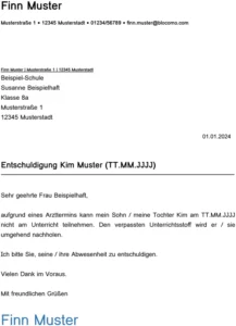entschuldigung-vorlage-schule-arzttermin