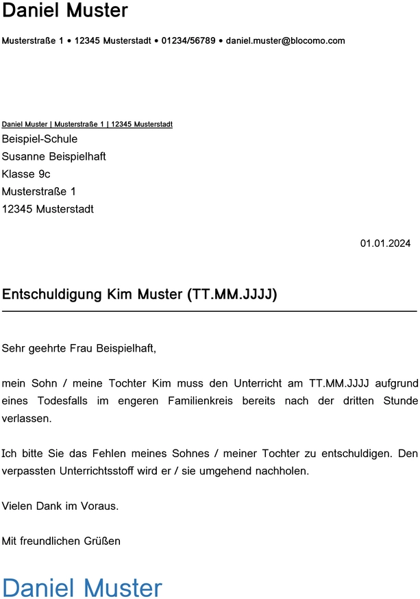 entschuldigung-vorlage-todesfall-familie