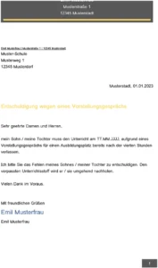 entschuldigung-vorstellungsgespraech-waehrend-schulzeit