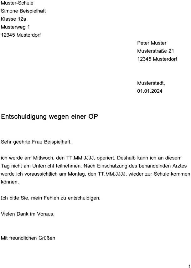 entschuldigung-wegen-einer-op-vorlage