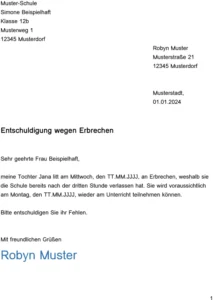 entschuldigung-wegen-erbrechen-muster