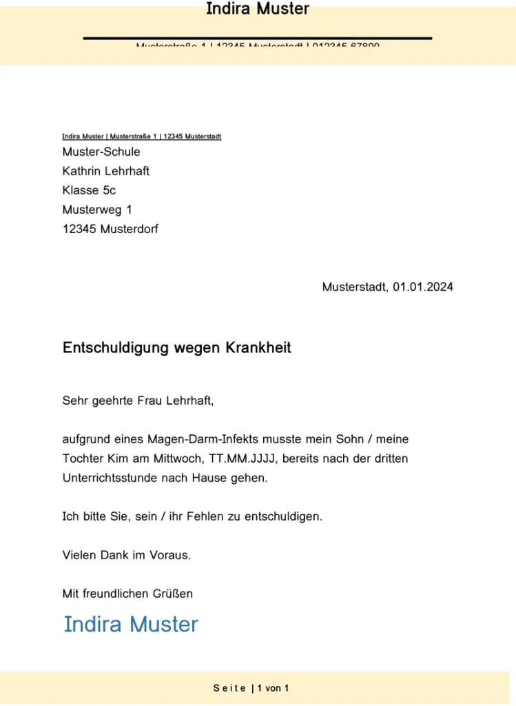 entschuldigung-wegen-krankheit-an-die-schule