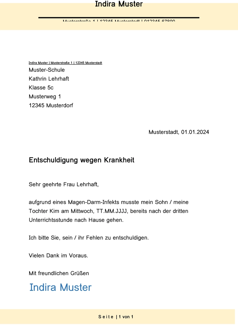 entschuldigung-wegen-krankheit-an-die-schule