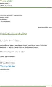 entschuldigung-wegen-krankheit-fuer-die-schule