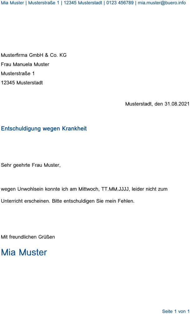 entschuldigung-wegen-krankheit-vorlage