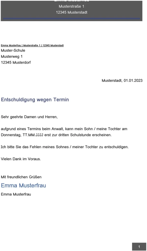 entschuldigung-wegen-termin-bei-schule