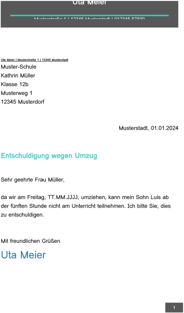 entschuldigung-wegen-umzug-vorlage