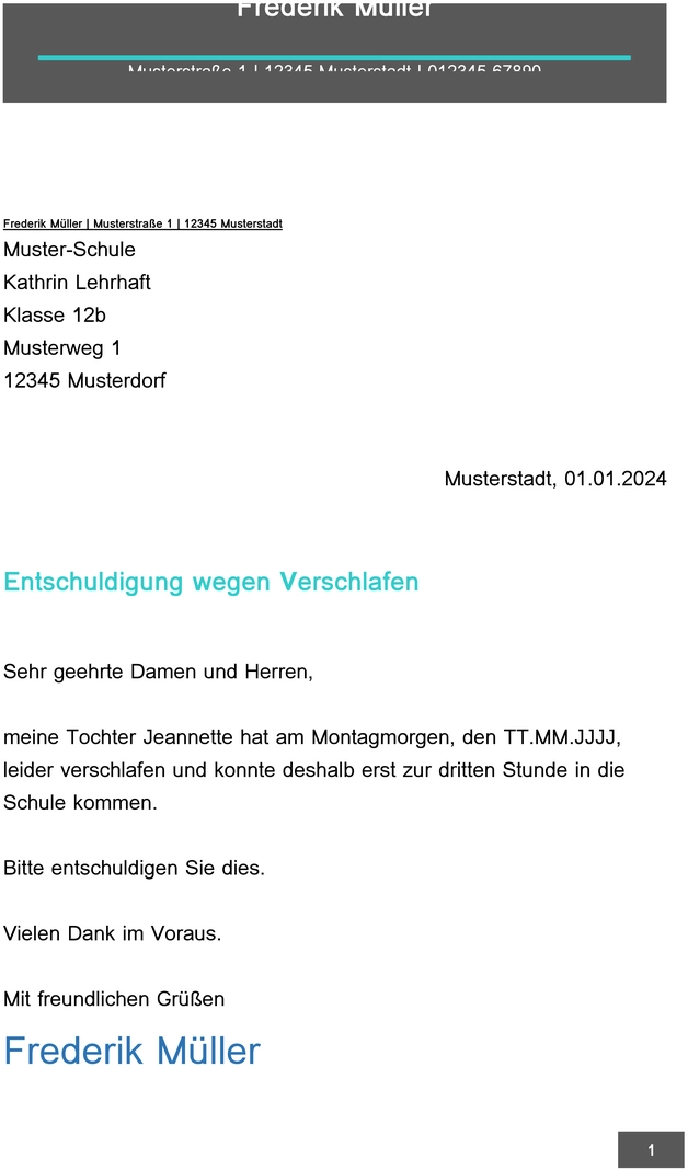entschuldigung-wegen-verschlafen-in-der-schule