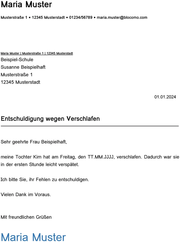 entschuldigung-wegen-verschlafen-vorlage