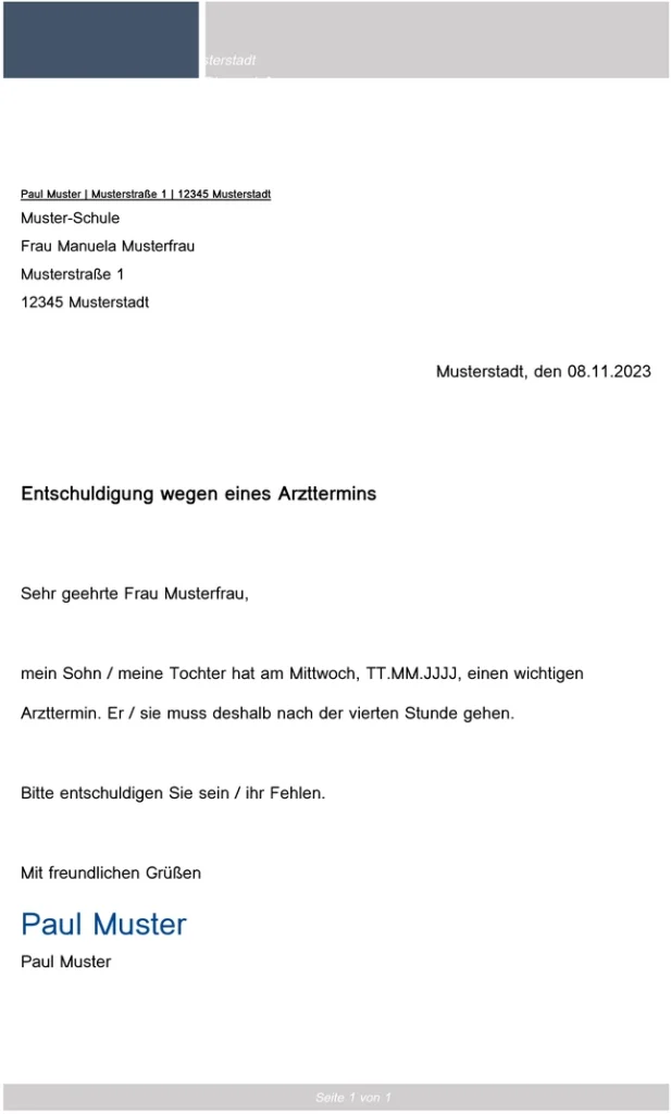 entschuldigungsschreiben-arzttermin-schule