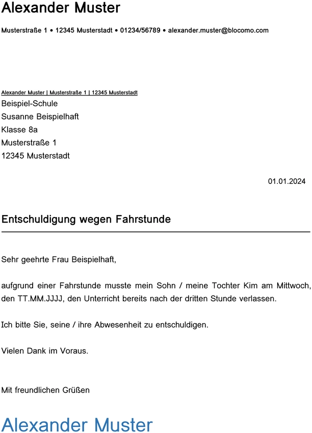 entschuldigungsschreiben-fuer-fahrstunde-vorlage