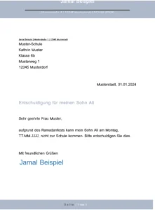entschuldigungsschreiben-fuer-schule-bei-ramadan