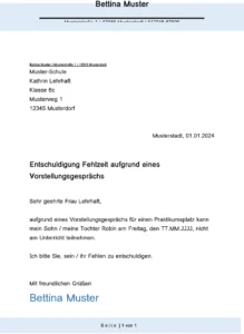 entschuldigungsschreiben-fuer-schule-vorstellungsgespraech