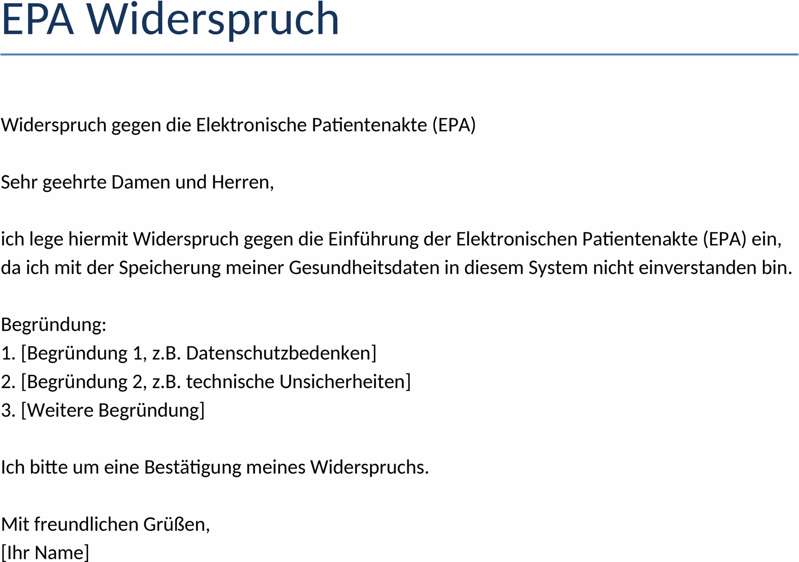 EPA Widerspruch Word-Datei