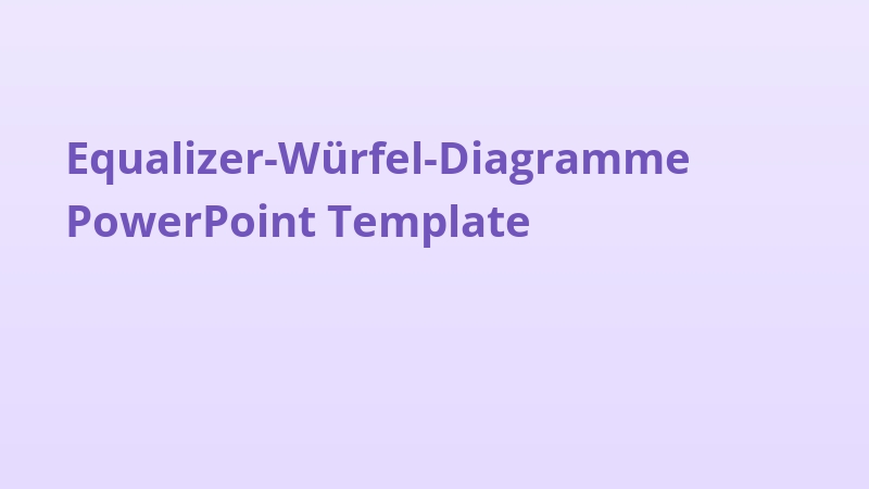 Equalizer-Würfel-Diagramme PowerPoint Template