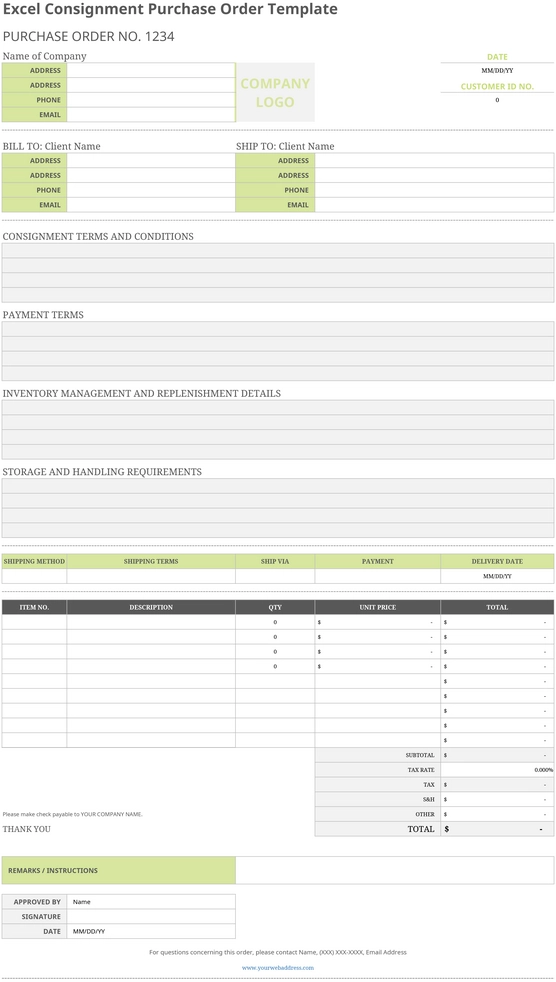 excel-consignment-bestellformular-vorlage