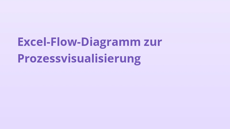 Excel-Flow-Diagramm zur Prozessvisualisierung