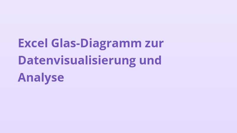 Excel Glas-Diagramm zur Datenvisualisierung und Analyse