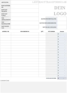 excel-lieferauftragsformular-fuer-effiziente-bestellungen