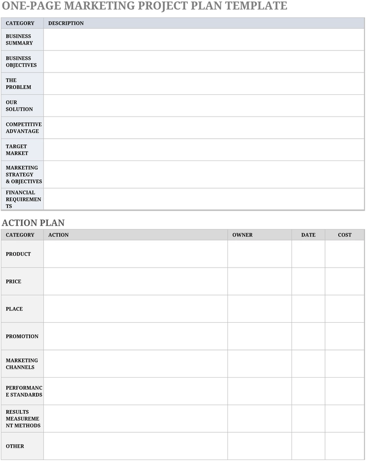 excel-one-page-marketing-projektplan-vorlage