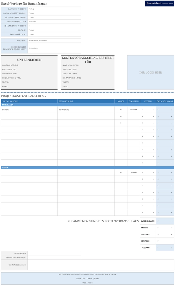 excel-vorlage-fuer-bauanfragen-und-kostenvoranschlaege