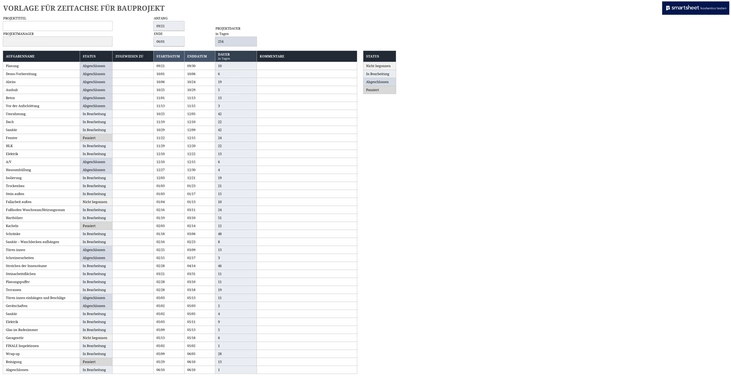 excel-vorlage-fuer-bauprojekt-zeitachse