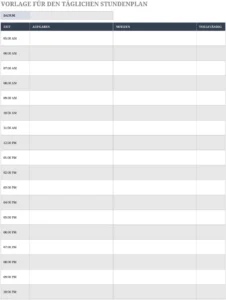 excel-vorlage-fuer-den-taeglichen-stundenplan
