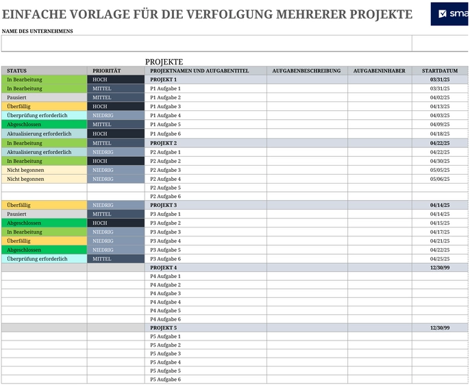 excel-vorlage-fuer-die-verfolgung-mehrerer-projekte