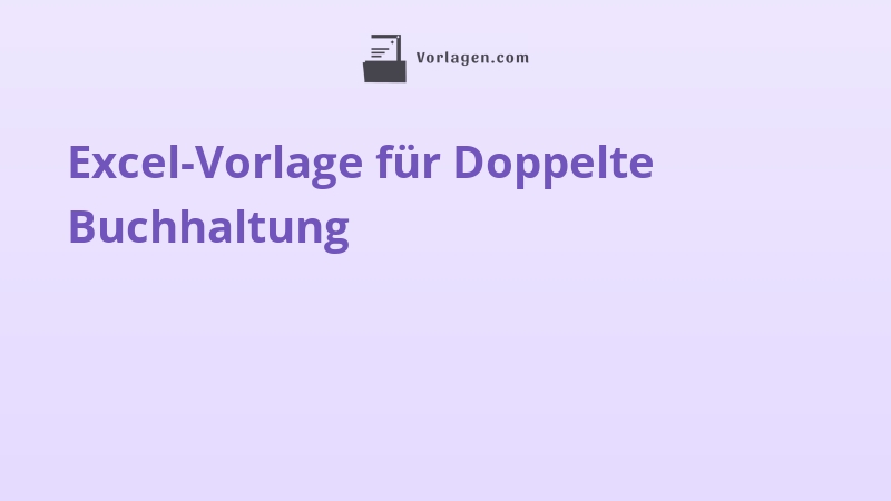 Excel-Vorlage für Doppelte Buchhaltung